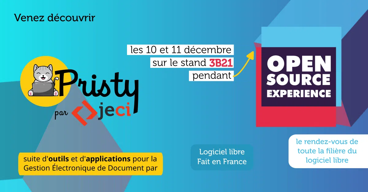 Miniature Jeci présente Pristy 25.1 à l'Open Source Experience 2025