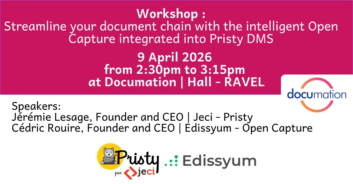 Workshop Edissyum & Jeci: Streamline Your Document Chain @ Documation 2026