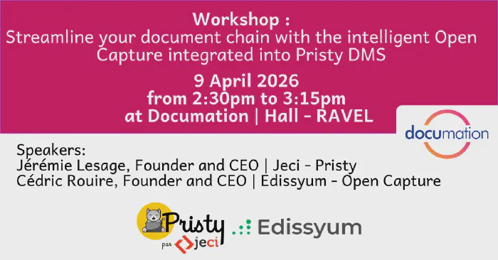 Workshop Edissyum & Jeci: Streamline Your Document Chain @ Documation 2026